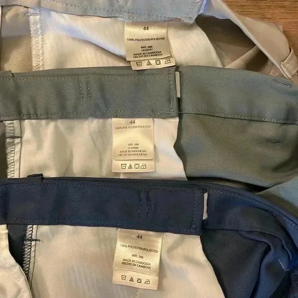 Haggar Men’s 44 Set of 3 flat Front Blue Green Tan Shorts - Picture 5 of 9